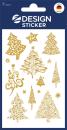 Festive trees gold embossed